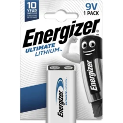 ENERGIZER Pile Ultimate Lithium 9V 6LR61, pack de 1 pile