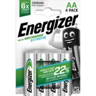 ENERGIZER Pile Extreme Rechargeable AA LR6 2300 mAh, pack de 4 piles