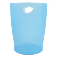 EXACOMPTA Corbeille à papier ECO 15 L Turquoise translucide - Diamètre 26 cm, hauteur 33,5 cm