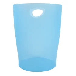 EXACOMPTA Corbeille à papier ECO 15 L Turquoise translucide - Diamètre 26 cm, hauteur 33,5 cm