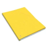 OXFORD Chemise EUROFOLIO ALPINA en carte lustrée 6/10e, 450g. Dos 1,5 cm. Pour format A4. Coloris Jaune