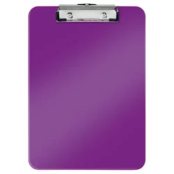 LEITZ Porte-blocs A4 Violet, crochet de suspension, capacité 75 feuilles - Dim : L22,8 x H1,7 x P32 cm