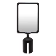 VISO Panneau A4 et Adaptateur 4 fentes Noirs pour poteaux Reco