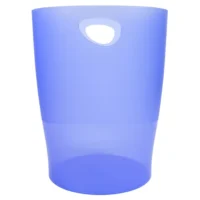 EXACOMPTA Corbeille à papier ECO 15 L Bleu translucide - Diamètre 26 cm, hauteur 33,5 cm