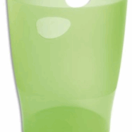 EXACOMPTA Corbeille à papier ECO 15 L Vert translucide - Diamètre 26 cm, hauteur 33,5cm