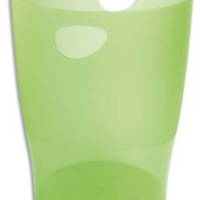 EXACOMPTA Corbeille à papier ECO 15 L Vert translucide - Diamètre 26 cm, hauteur 33,5cm