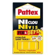 PATTEX Pochette de 10 pastilles adhésives Fix&Defix