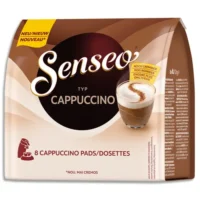 SENSEO Paquet de 8 dosettes de café moulu Cappuccino 125g, environ 7,2g par dosette