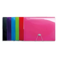 EXACOMPTA Trieur valisette 13 positions IDERAMA PP 7/10e Bleu clair, Vert anis, Rose, Violet, Bleu foncé