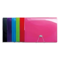 EXACOMPTA Trieur valisette 13 positions IDERAMA PP 7/10e Bleu clair, Vert anis, Rose, Violet, Bleu foncé