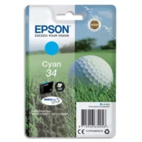 EPSON Cartouche Jet d'Encre DURABrite Ultra Cyan "Balle de Golf'' 34 - C13T34624010