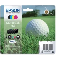 EPSON Multipack Cartouches Jet d'Encre DURABrite Ultra 4 couleurs "Balle de Golf'' 34 - C13T34664010