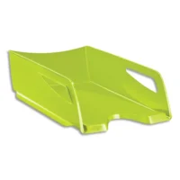 CEP Corbeille à courrier Maxi Gloss Anis, format 24 x 32 cm - Dimensions : L38,6 x H11,5 x P27 cm