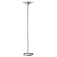 UNILUX Lampadaire à Leds Variaglass Gris métal avec vasque verre, H180 cm, Socle D34 cm, vasque D36xH6 cm