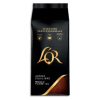 L'OR Paquet d'1Kg de café moulu, Arabica, arôme équilibré