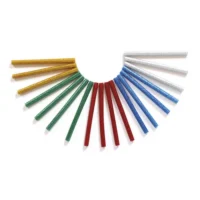 O COLOR Sachet de 25 bâtons de colle pailletée assortie pour pistolet, diamètre 7 mm, longueur 10 cm