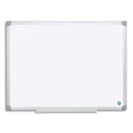 BI-OFFICE Tableau Blanc Earth acier laquée, magnétique, cadre aluminium, porte-stylos Format L90 x H60 cm