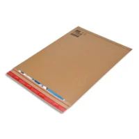 COLOMPAC Pochette d expédition rigide en carton Brun, Format B2 L53 x H72 cm, épaisseur remplissage 5 cm