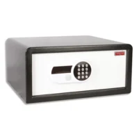 RESKAL Coffre de sécurité 26 litres Blanc, serrure électronique, pour hôtels - Dim : L47 x H24 x P42,5 cm