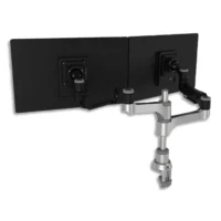 R-GO TOOLS Bras pour écran Caparo 4 Twin Support, ressort à gaz, 0-9 kg, réglable, argenté RGOVLCA4TWSI