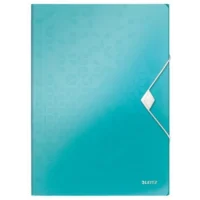 LEITZ Chemises 3 rabats à élastique WOW en polypopylène. Coloris menthe.