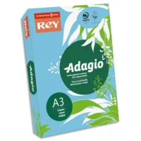 INAPA Ramette 500 feuilles papier couleur vive ADAGIO Bleu vif A3 80g