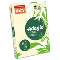 INAPA Ramette 500 feuilles papier couleur pastel ADAGIO Ivoire pastel A3 80g