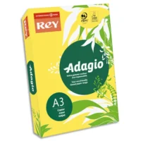INAPA Ramette 500 feuilles papier couleur intense ADAGIO Jaune intense A3 80g