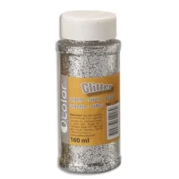 O COLOR Pot de paillettes scintillantes 160ml couleur argent