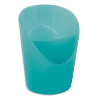 ESSELTE Pot à crayons 2 compartiments COLOUR'ICE en polystyrène Bleu. Dimensions (lxhxp) : 10x12,5x9cm