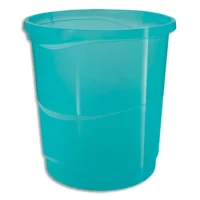 ESSELTE Corbeille à papier 14L COLOUR'ICE Bleu. Dimensions (lxhxp) : 28,5x30,5x32,5cm