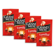GRAND MERE Lot de 4 Paquets de 250g de Café moulu Familial, Robusta
