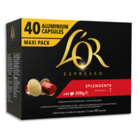 L'OR Boîte de 40 dosettes de 208g de café moulu Espresso Splendente n°7