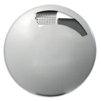 ROSSIGNOL Cendrier mural Disco 1,5 litres Gris métal, à fixer, grille intérieur + autocollant D25 x P6 cm