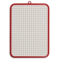 WONDAY Ardoise cartonnée 19 x 26 cm Blanche et une face quadrillée 10 x 10 cm - Cadre plastique couleur