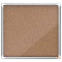 NOBO Vitrine d'affichage en liège Premium Plus, fermeture à clé, capacité 6 feuilles, A4