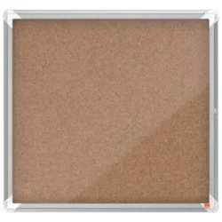 NOBO Vitrine d'affichage en liège Premium Plus, fermeture à clé, capacité 6 feuilles, A4