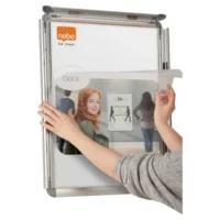 NOBO Vitrine porte-affiche clipsable, aluminium, anti-reflet en PVC, format A0 - 1902208