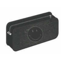 OXFORD Fourre-tout rectangulaire SMILEY REVERSIBLE SEQUINS polyester 22x7x7 cm Décor sequin, coloris Noir