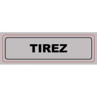 VISO Plaque de signalisation auto-adhésive en plastique couleur aluminium 17 x 5cm - Tirez (sans flèche)
