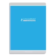 CONQUERANT 9 Cahier de devoirs, agrafé, 21x29,7 cm, 96p, 90g, séyès, couverture carte assortis 4 couleurs