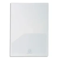 EXACOMPTA Sachet de 10 pochettes-coin double poche polypropylène 20/100e. Format A4/A3. Coloris incolore