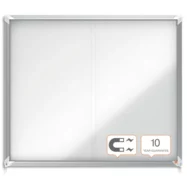 NOBO Vitrine d'affichage magnétique porte coulissante Premium Plus, fermeture à clé, capacité 15 flles,A4