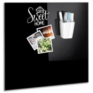 CEP Pot à crayons RIVIERA magnétique pour tableaux en verre. Dim (lxhxp) : 8x9,5x7,8 cm. Coloris blanc.