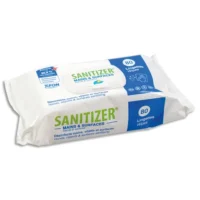 TIFON Paquet 80 Lingettes SANITIZER pour mains et surfaces, actif sur coronavirus - Format 17 x 20 cm