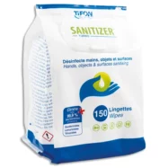 TIFON Paquet 150 Lingettes SANITIZER pour mains et surfaces, actif sur coronavirus - Format 15 x 22 cm