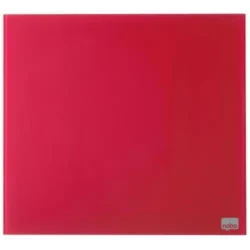 NOBO Tableau mémo magnétique en verre - 450 x 450 mm - rouge - NOBO 1903955