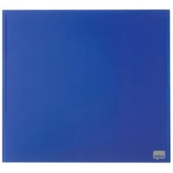 NOBO Tableau mémo magnétique en verre - 450 x 450 mm - bleu - NOBO 1903953