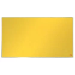 NOBO Tableau d'affichage Widescreen en feutre Impression Pro - 890 x 500 mm - jaune - 1915430