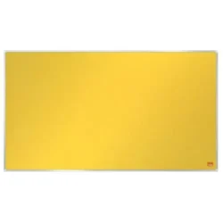 NOBO Tableau d'affichage Widescreen en feutre Impression Pro - 710 x 400 mm - jaune - 1915429